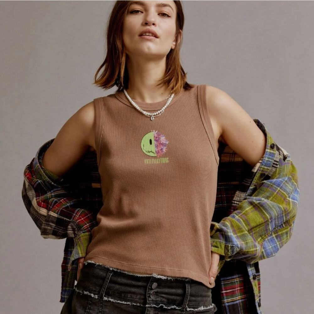 Daydreamer Anti Everything Shrunken Waffle Knit Tank
